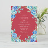 Invitation Mariage Fleur d'Azur de Bourgogne (Debout devant)