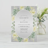 Invitation Mariage Fleur de Beurre Argenté (Debout devant)