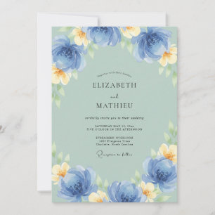Invitation Mariage Fleur de Beurre de Bleuet