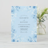 Invitation Mariage Fleur de Bleuet Ranunculus Eucalyptus (Debout devant)