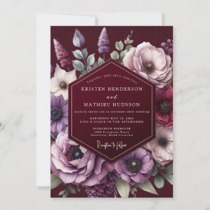 Invitation Mariage Fleur de Bourgogne Améthyste