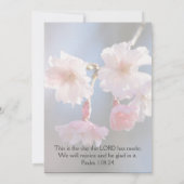 Invitation Mariage Fleur de Cerisier et Verset (Dos)