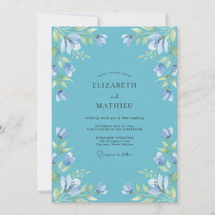 Invitation Mariage Fleur de Cerulean