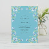 Invitation Mariage Fleur de Cerulean (Debout devant)