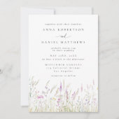 Invitation Mariage Fleur de Champ Bohème Douce (Devant)