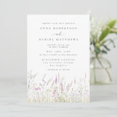 Invitation Mariage Fleur de Champ Bohème Douce (Debout devant)