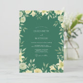 Invitation Mariage Fleur de Champ de Mousse Profonde (Debout devant)