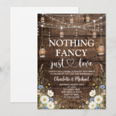Invitation Mariage Fleur de Champ Rustique Rien de Fantaisist (Devant / Derrière)