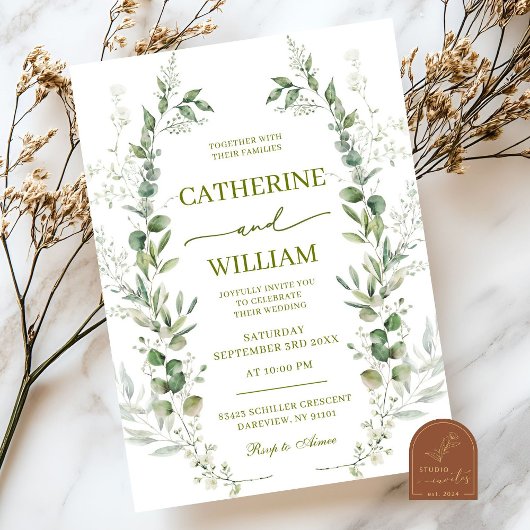 Invitation Mariage Fleur de Champ Végétal
