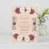 Invitation Mariage Fleur de Champagne de Bourgogne (Debout devant)