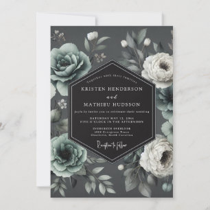 Invitation Mariage Fleur de Charbon d'Hellebore