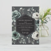 Invitation Mariage Fleur de Charbon d'Hellebore (Debout devant)