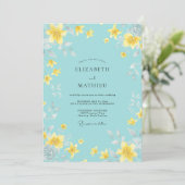 Invitation Mariage Fleur de Ciel Doré (Debout devant)