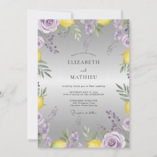 Invitation Mariage Fleur de Citron Améthyste