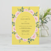 Invitation Mariage Fleur de Citron Ensoleillé (Debout devant)