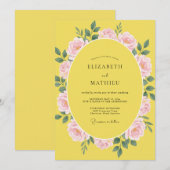 Invitation Mariage Fleur de Citron Ensoleillé (Devant / Derrière)