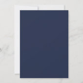 Invitation Mariage Fleur de Cobalt Navy (Dos)