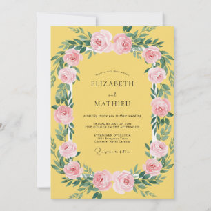 Invitation Mariage Fleur de Corail Canari