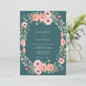 Invitation Mariage Fleur de Corail Essence (Debout devant)