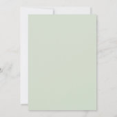 Invitation Mariage Fleur de Corail Menthe Pâle (Dos)