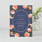 Invitation Mariage Fleur de Corail Rouge Minuit (Debout devant)
