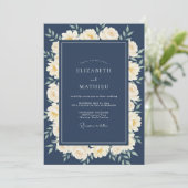 Invitation Mariage Fleur de Crème à l'Encre (Debout devant)