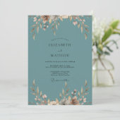 Invitation Mariage Fleur de Crème d'Ardoise (Debout devant)