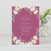 Invitation Mariage Fleur de Crème de Mûre (Debout devant)