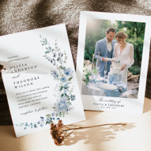 Mariage Fleur de Fauvette Bleu Poussiéreux avec Ph