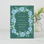Invitation Mariage Fleur de Gentiane Douce (Debout devant)