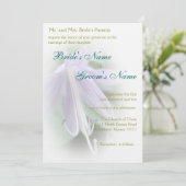 Invitation Mariage Fleur de Hosta Violette (Debout devant)