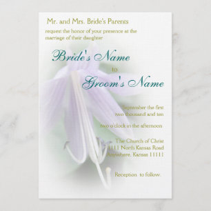 Invitation Mariage Fleur de Hosta Violette
