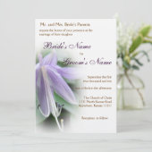 Invitation Mariage Fleur de Hosta Violette (Debout devant)