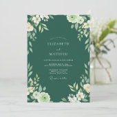 Invitation Mariage Fleur de la Forêt Peinte (Debout devant)