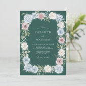Invitation Mariage Fleur de la Forêt Profonde (Debout devant)