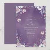 Invitation Mariage Fleur de la Passion Douce (Devant / Derrière)
