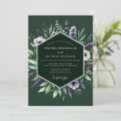 Invitation Mariage Fleur de la Passion Émeraude (Debout devant)