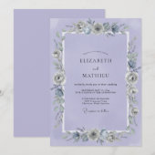 Invitation Mariage Fleur de Lavande (Devant / Derrière)