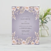 Invitation Mariage Fleur de Lavande Douce (Debout devant)