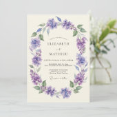 Invitation Mariage Fleur de Lavande Impressionniste (Debout devant)