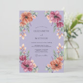 Invitation Mariage Fleur de Lavande Peinte (Debout devant)
