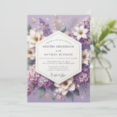 Invitation Mariage Fleur de Lavande Rêveuse (Debout devant)