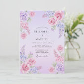 Invitation Mariage Fleur de Lavande Rêveuse (Debout devant)