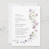 Invitation Mariage Fleur de Lavande Sauvage (Devant)