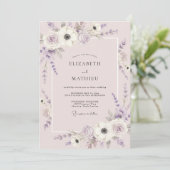 Invitation Mariage Fleur de Lavande Sérène (Debout devant)