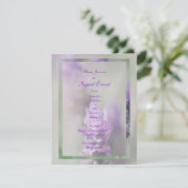 Invitation Mariage fleur de lavande violette | Personnaliser (Debout devant)