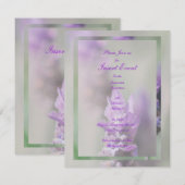 Invitation Mariage fleur de lavande violette | Personnaliser (Devant / Derrière)