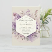 Invitation Mariage Fleur de Lilas Chuchotement (Debout devant)