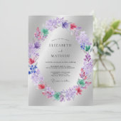 Invitation Mariage Fleur de Lilas Douce (Debout devant)