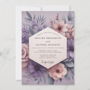 Invitation Mariage Fleur de Lilas Rêveur
